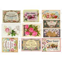 Furniture Decal Image Transfer Vintage Shabby Chic Rose Labels Antique Adverts   292409321182